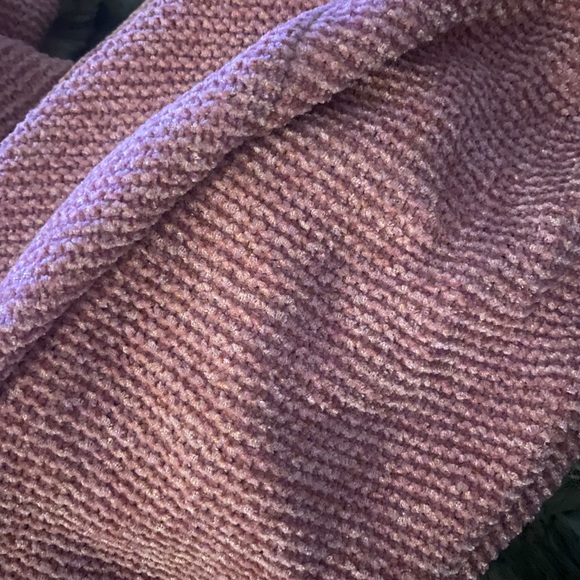 LOFT pink chenille open front cardigan sweater - Picture 4 of 4